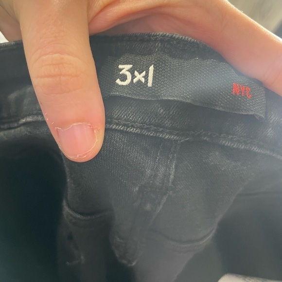 3x1 Revolve Split Seal Bell Jeans in Black Stone 29 - Picture 6 of 8